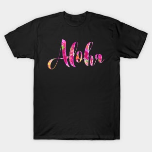 Aloha Typography, Pineapples Collage T-Shirt